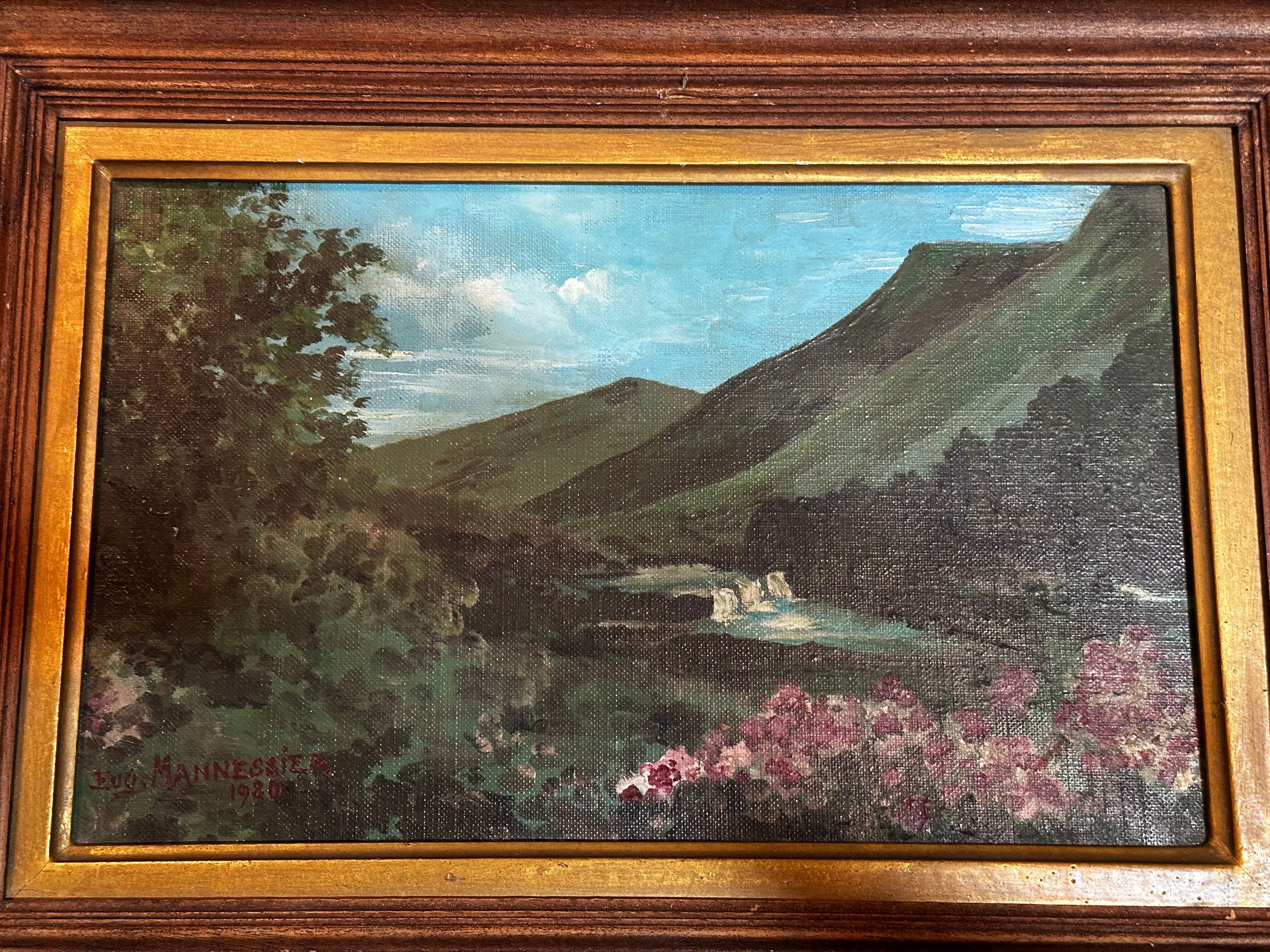 Eugène Mannessier - École de Paris - Paysage Montagne en été - Huile s