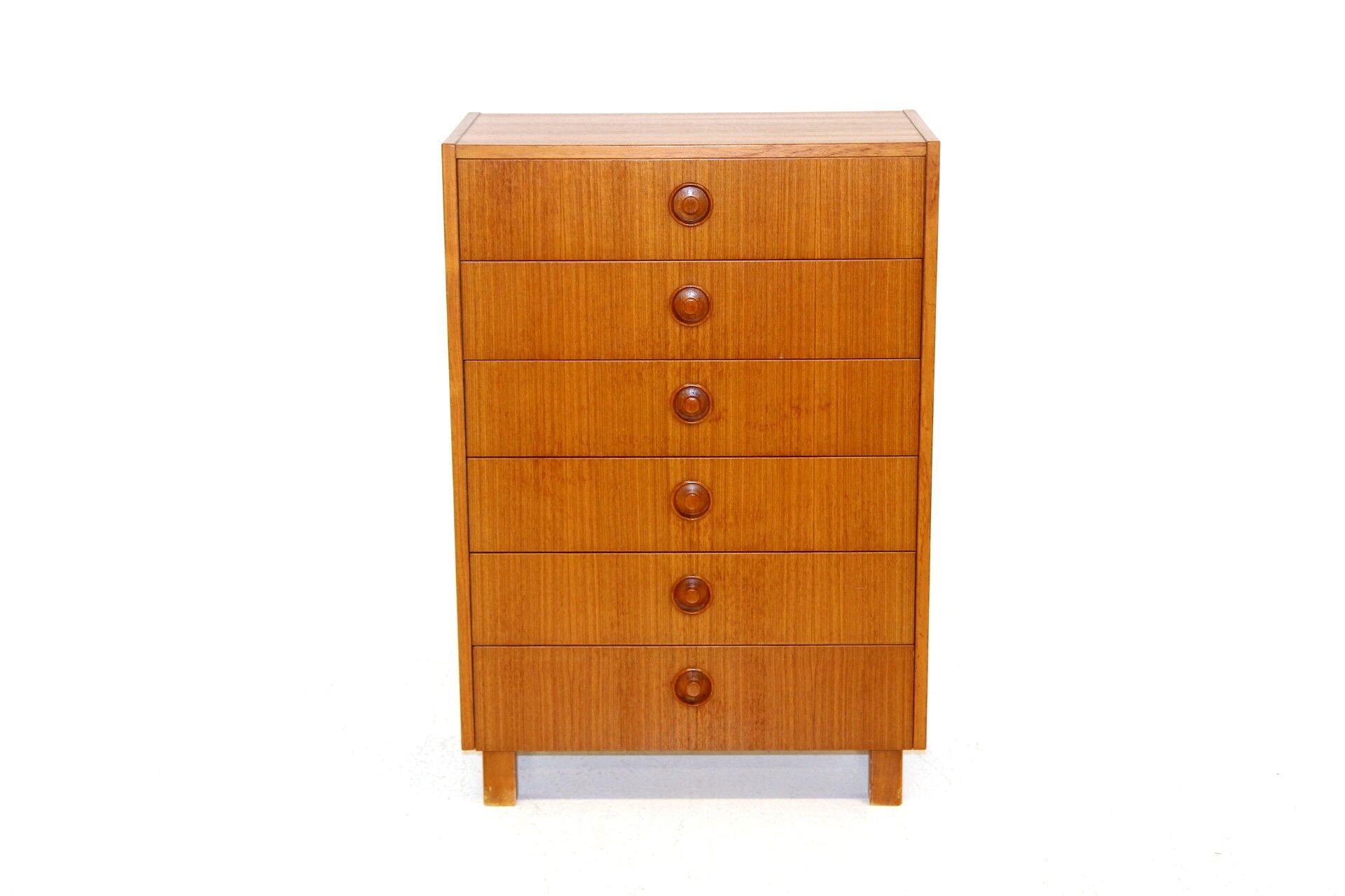 Tallboy teak chest of drawers, sweden, 1960
