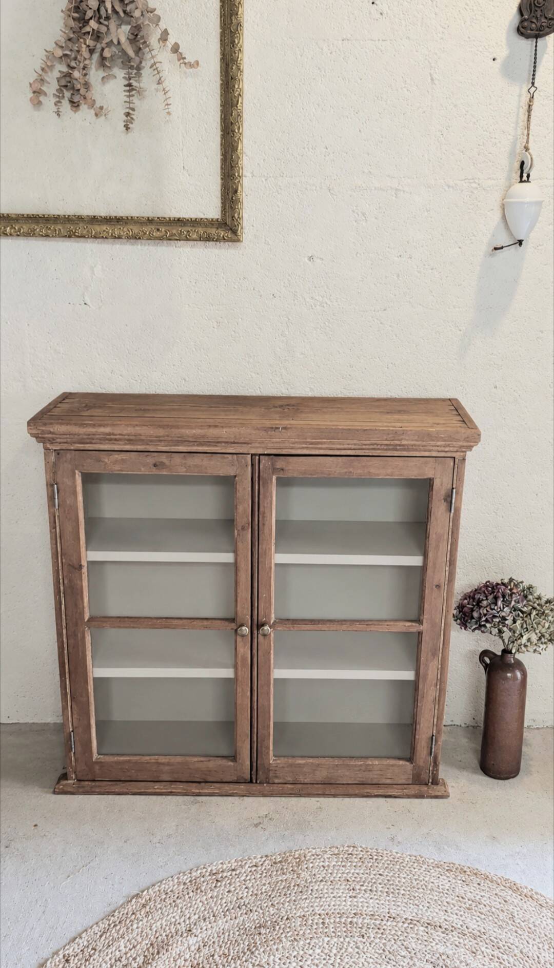 Renovated old wall display cabinet