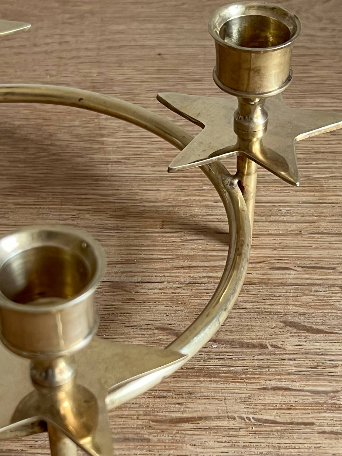 Vintage brass candle holder