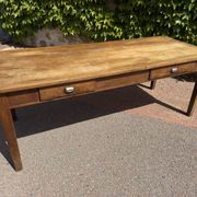 Table de ferme en Chêne 1900 France 2 tiroirs
