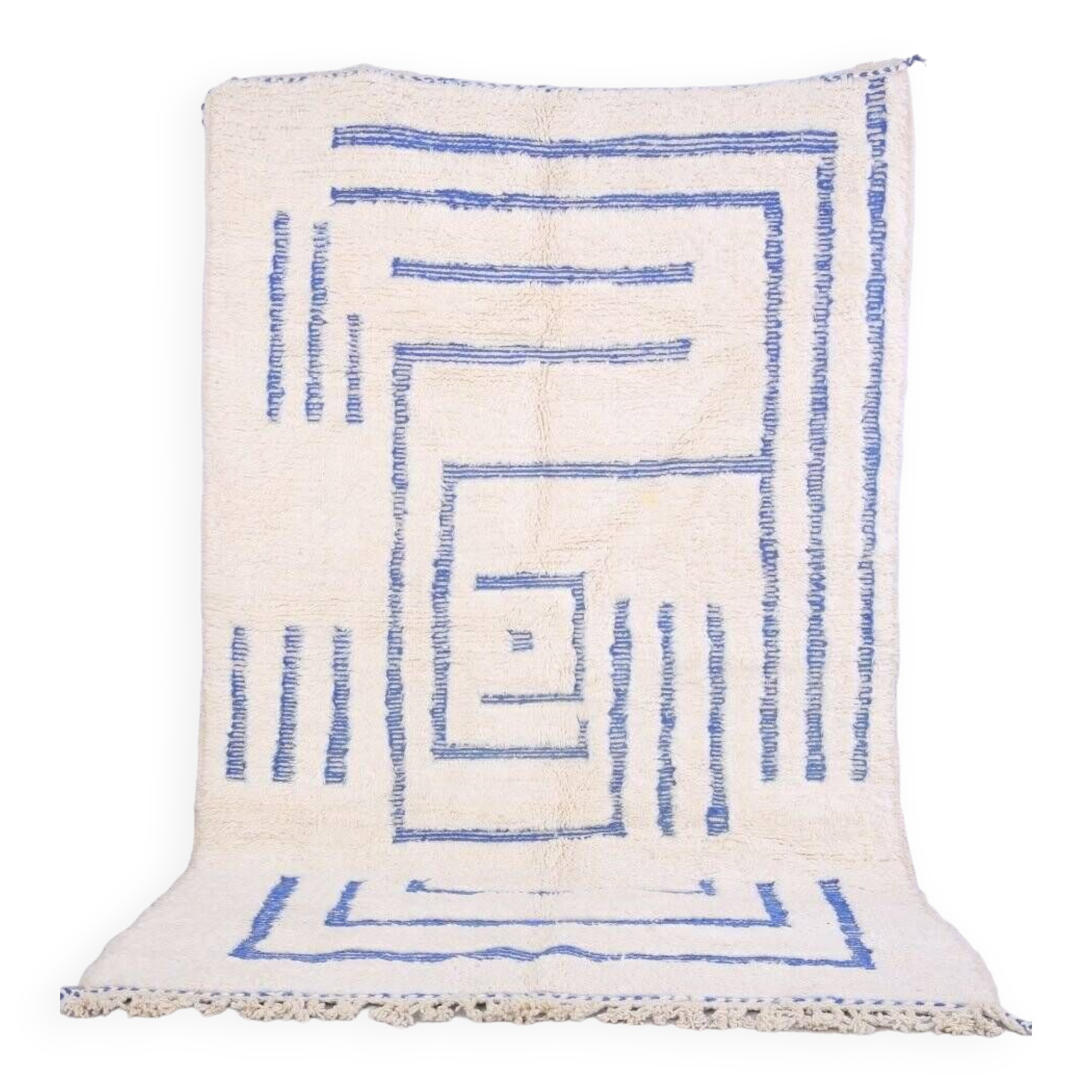 Handmade wool Berber rug 250x150 cm