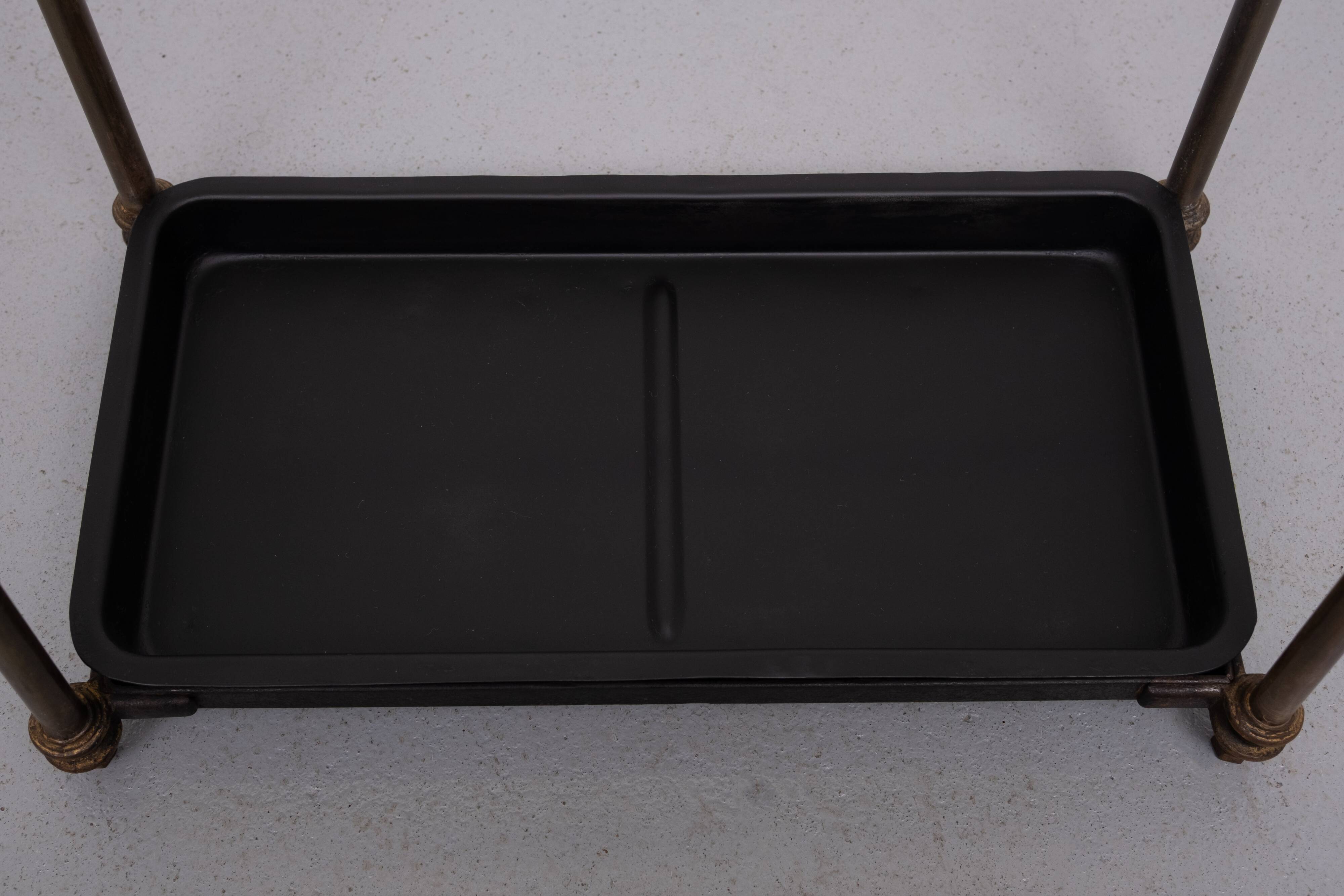 Rectangular Brass And Cast Iron Umbrella Stand. French. Circa 1900