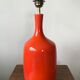 Lampe en céramique orange