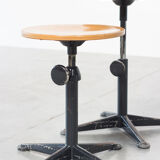 Friso Kramer two cirkel Ahrend swivel stools, 1960s