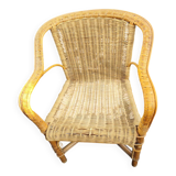 Vintage wicker armchair