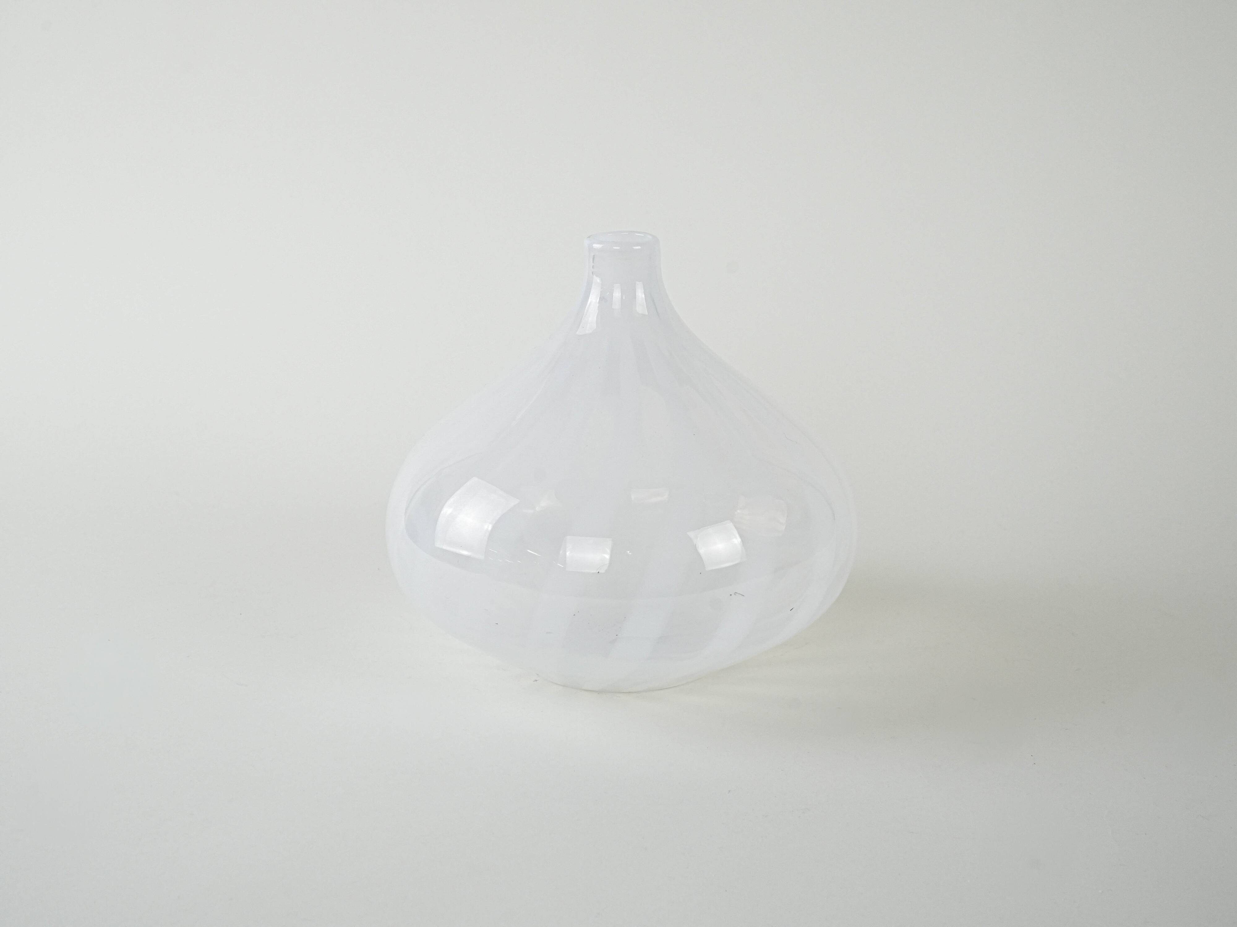 Glass vase, Italian design, 1960s, made in Italy