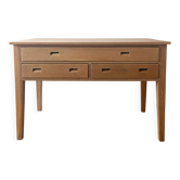 Antique draftsman's table, large oak work table