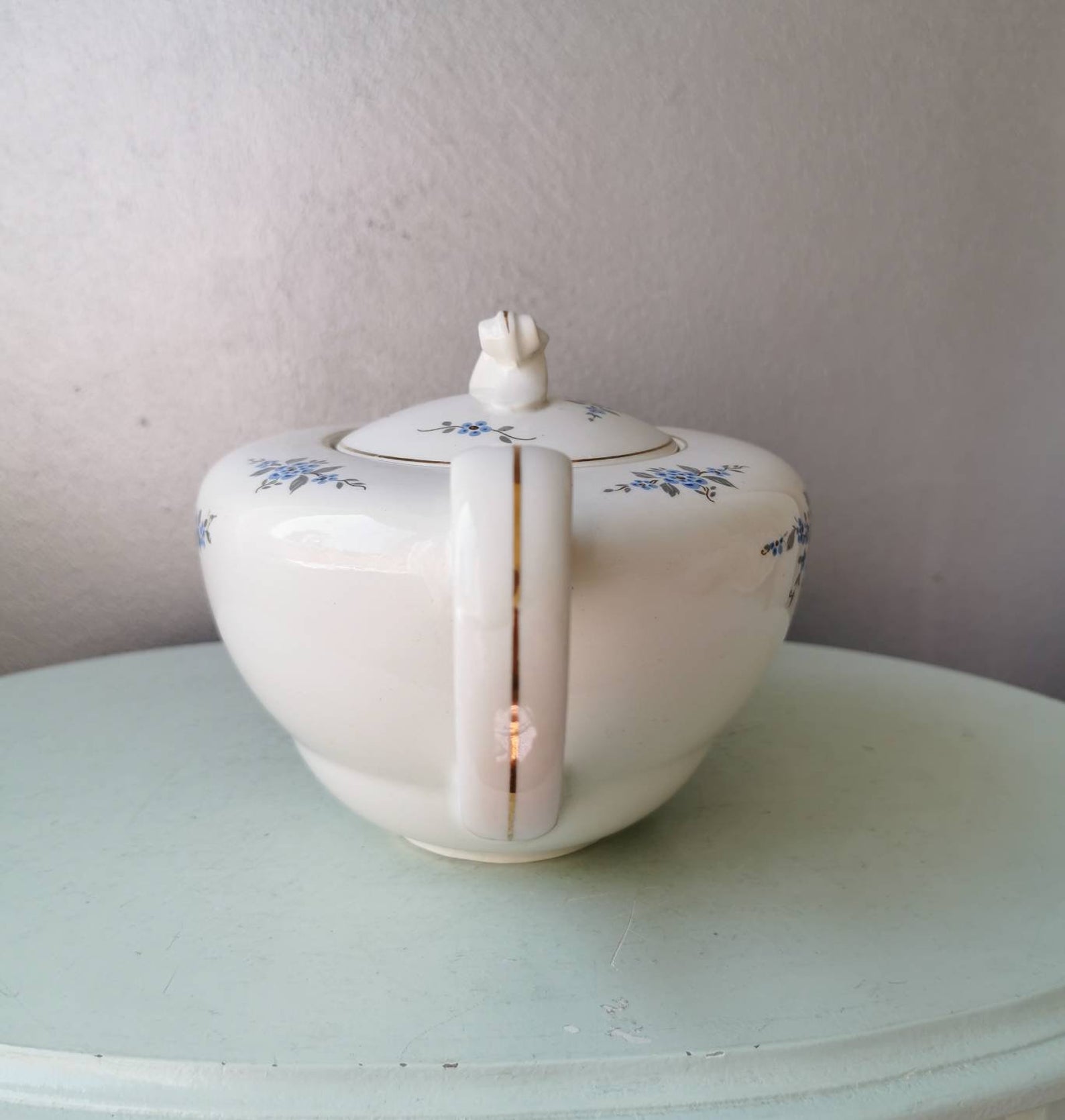 Mid-century porcelain teapot P. Regout Maastricht 1950s