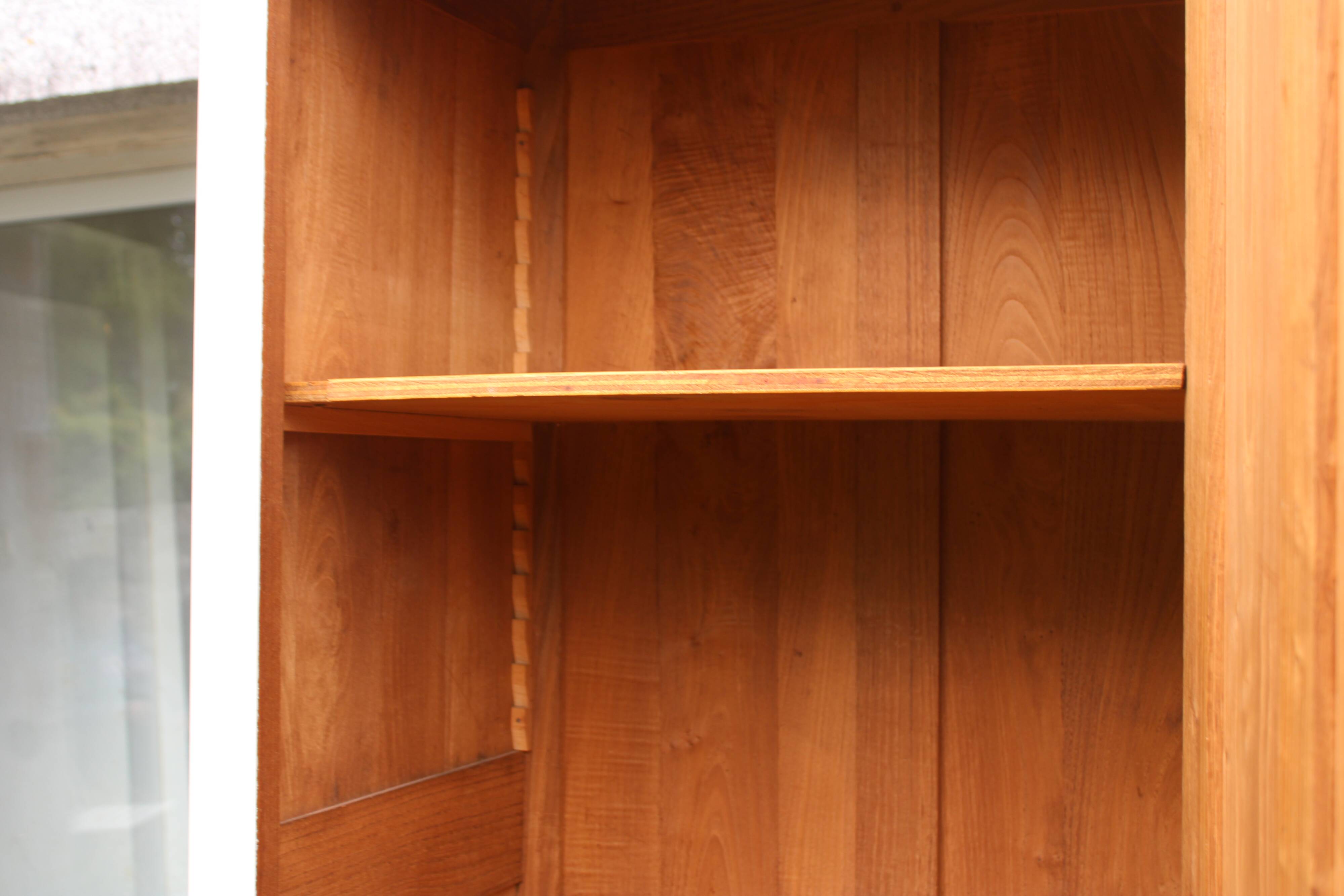 Asymmetrical solid oak wardrobe – Renovated Art Deco style