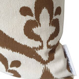 Housse de coussin ottoman style ikat ivoire / olive - 50 x 50