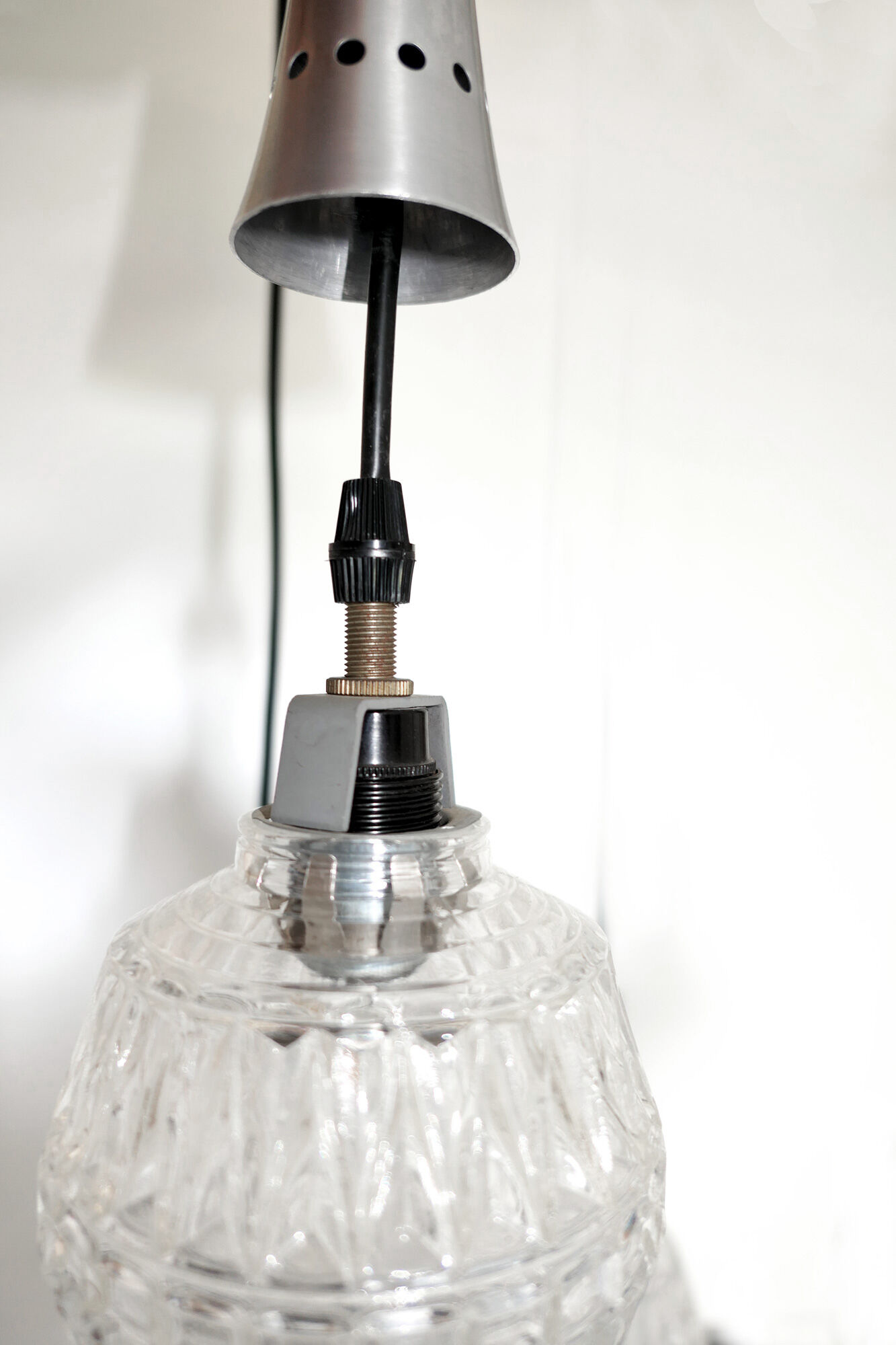 Chandelier suspension waterfall 5 globes Philips 1960-70