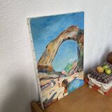 Oil on panel Etretat