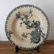 Old hollow plate Gien Terre de Fer Peafowl