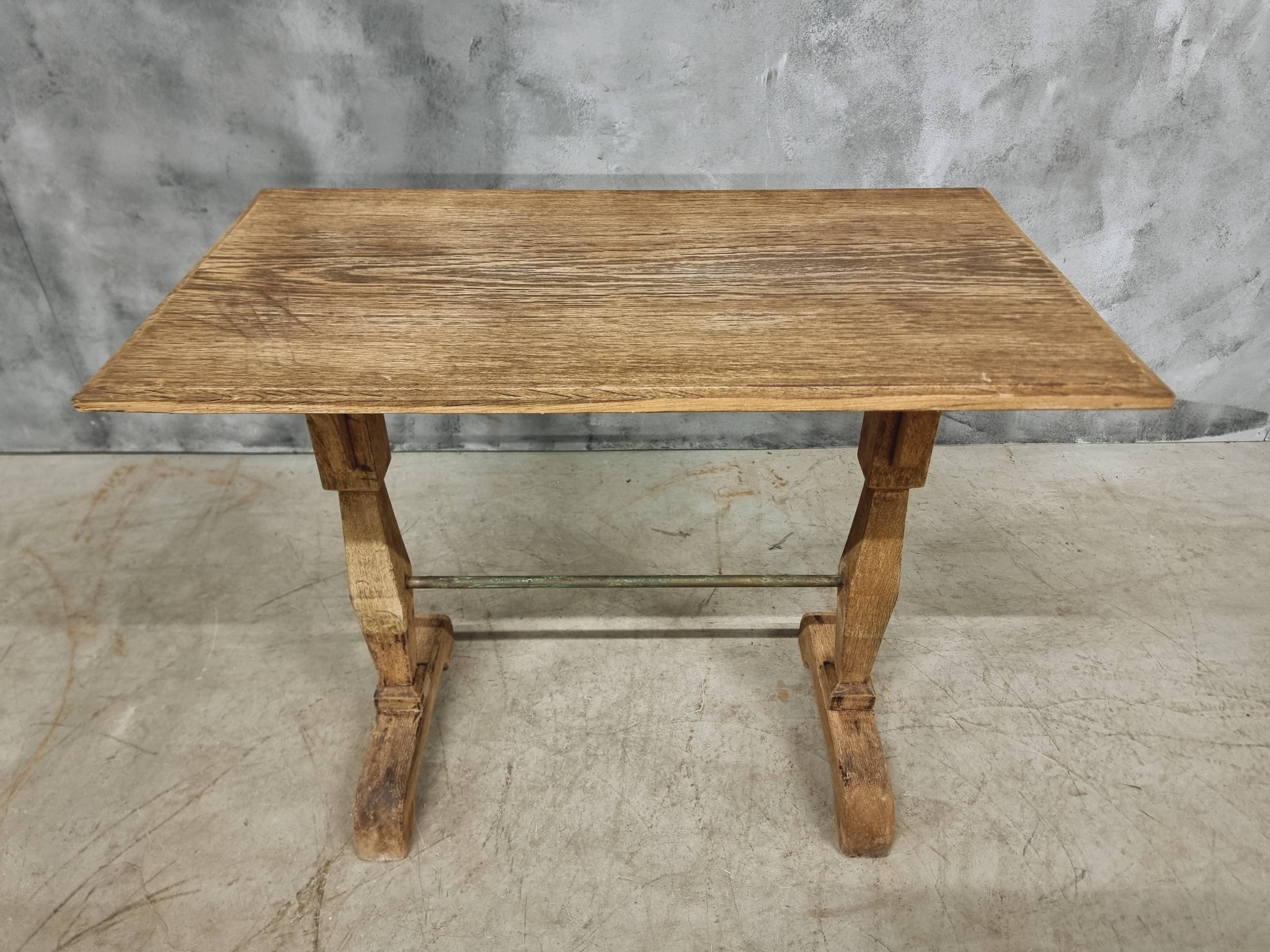 Antique French bistro table | 1920-1940 | Oak wood