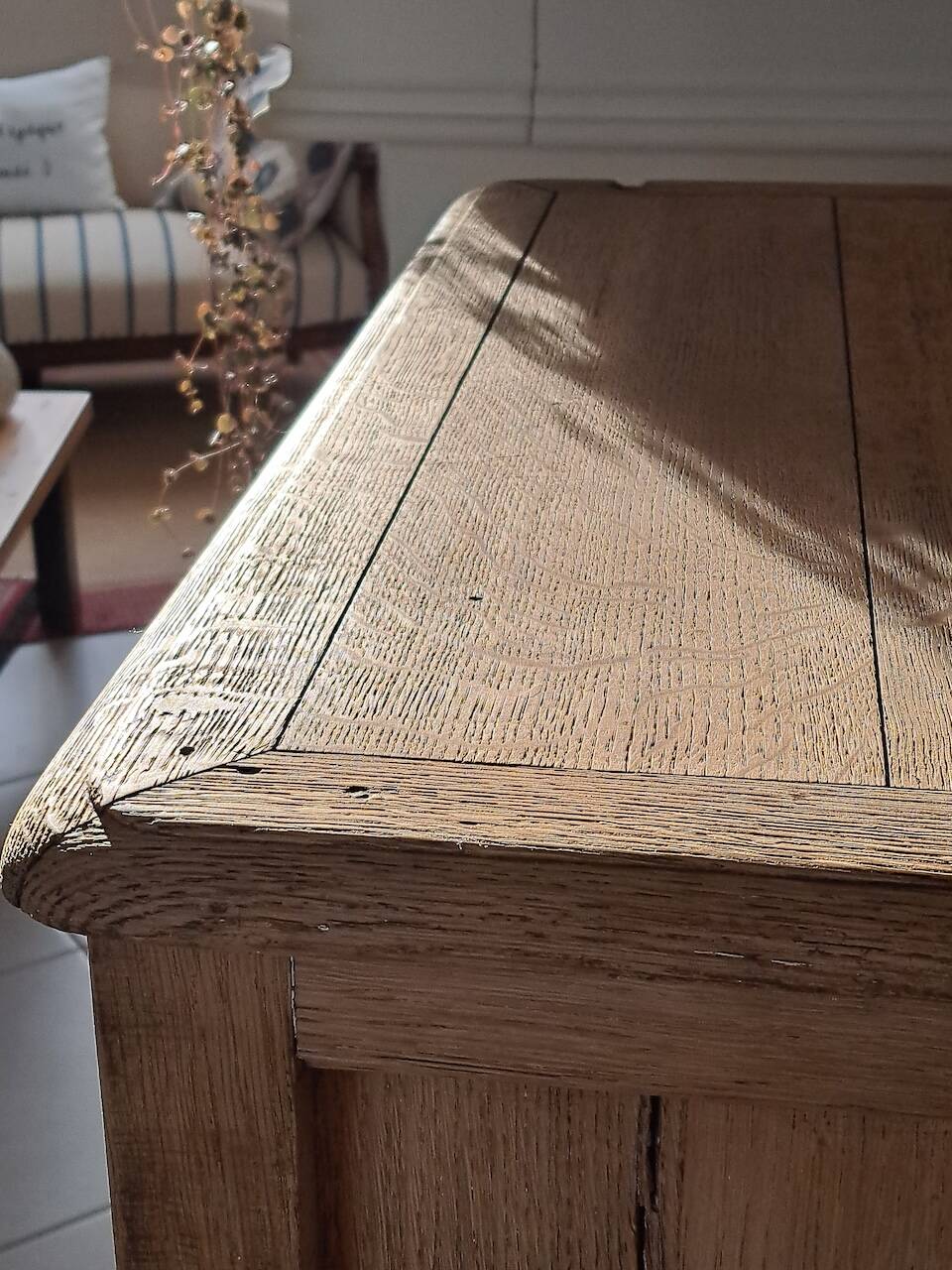 Vintage high sideboard in solid oak