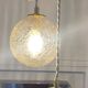 Triple pendant light with vintage glass globes
