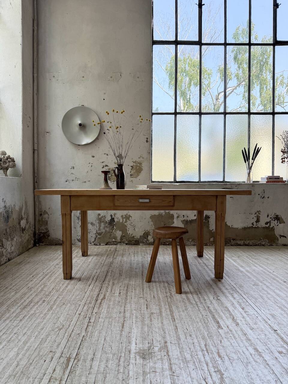 Ancienne table de ferme en chêne