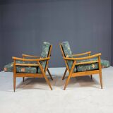 Paire de fauteuils de salon modernes du milieu du siècle, Tchécoslovaquie, années 1960