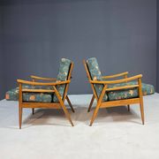 Pair of modern mid-century lounge chairs, Czechoslovakia, 1960s