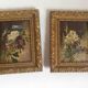 Pair of paintings Late 19th century 30 x 24 cm "bouquet duo"