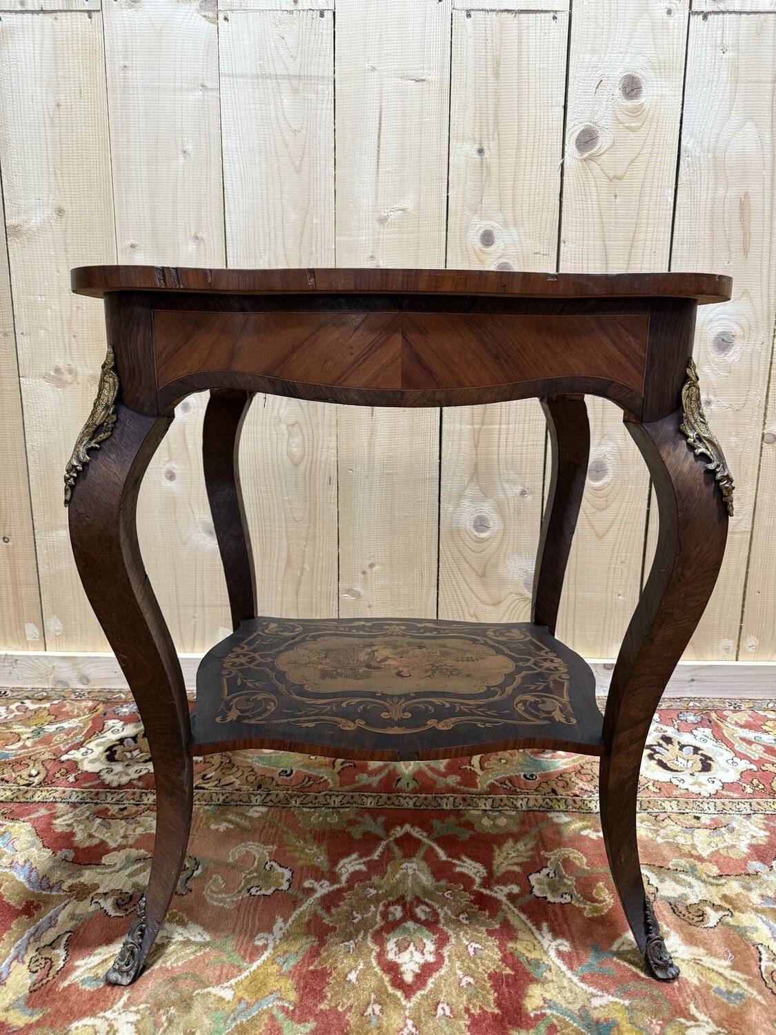 Louis XV style side table in marquetry