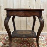 Louis XV style side table in marquetry