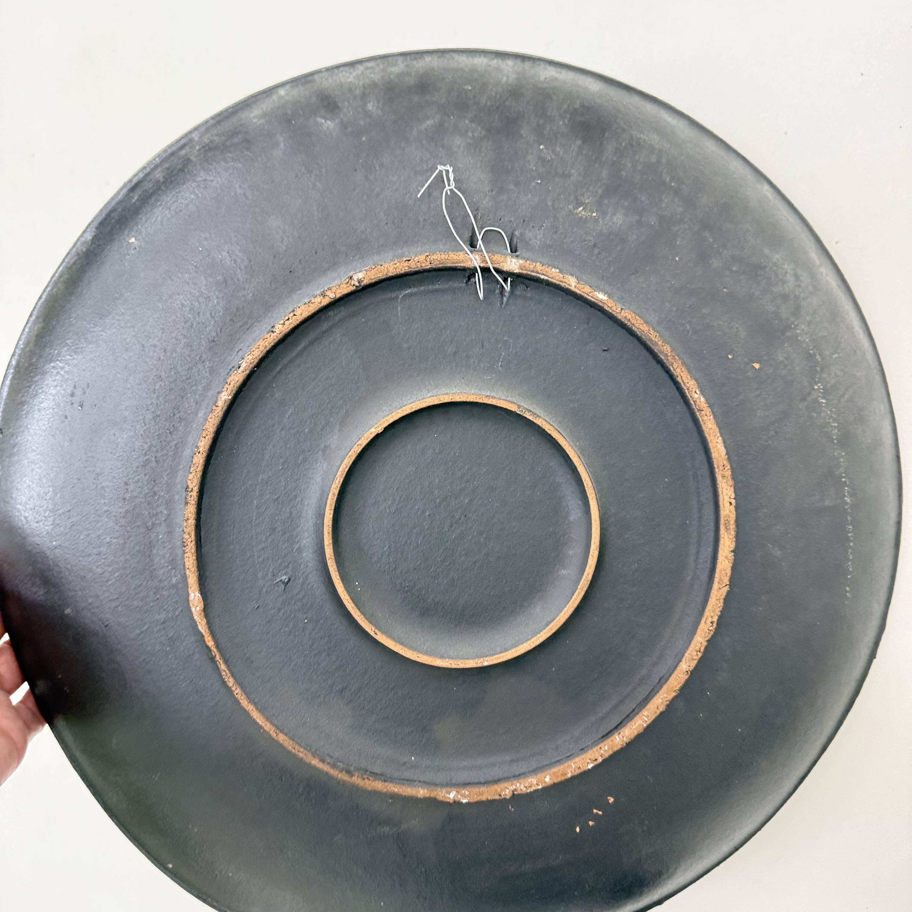 Rusha Handarbeit ceramic wall plate , 1970s Germany