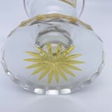Engraved bohemian crystal vase