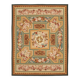 Handmade European Vintage Aubusson Kilim 281 cm x 361 cm
