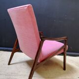 Pair of armchairs pink, czech