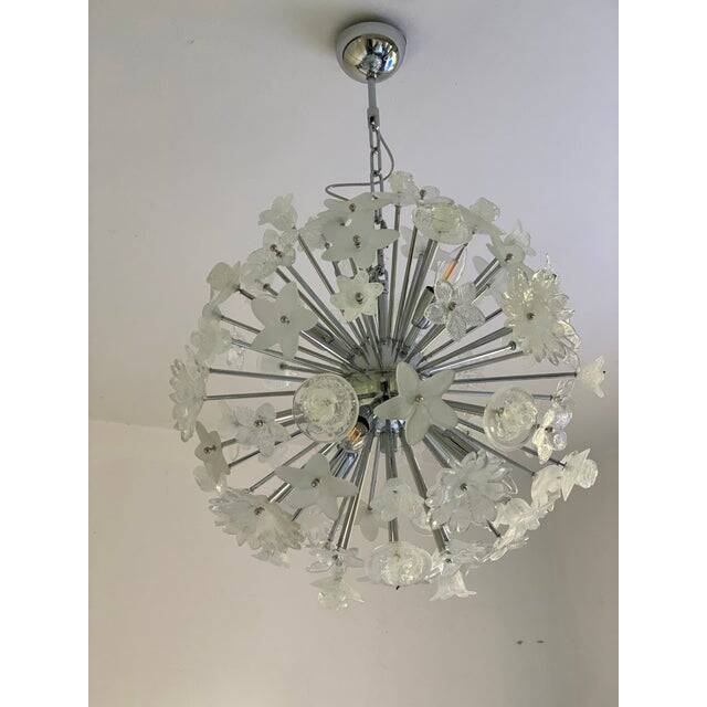 Contemporary "Bouquet" Flowers Murano Glass Sputnik Chandelier