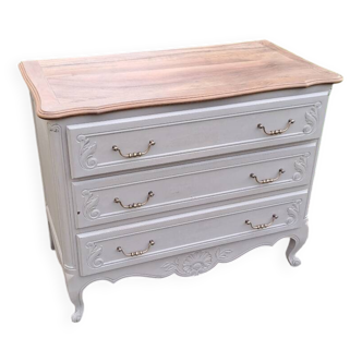 Painted Louis XV style chest of drawers