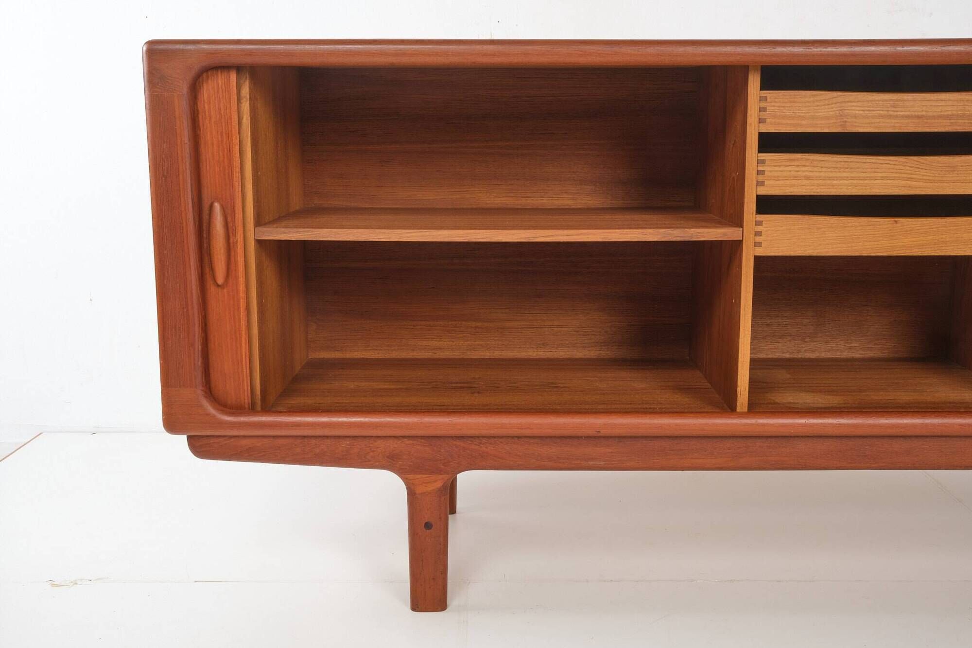 Buffet with roller shutter doors, Danish, vintage, teak, produced by Dyrlund.