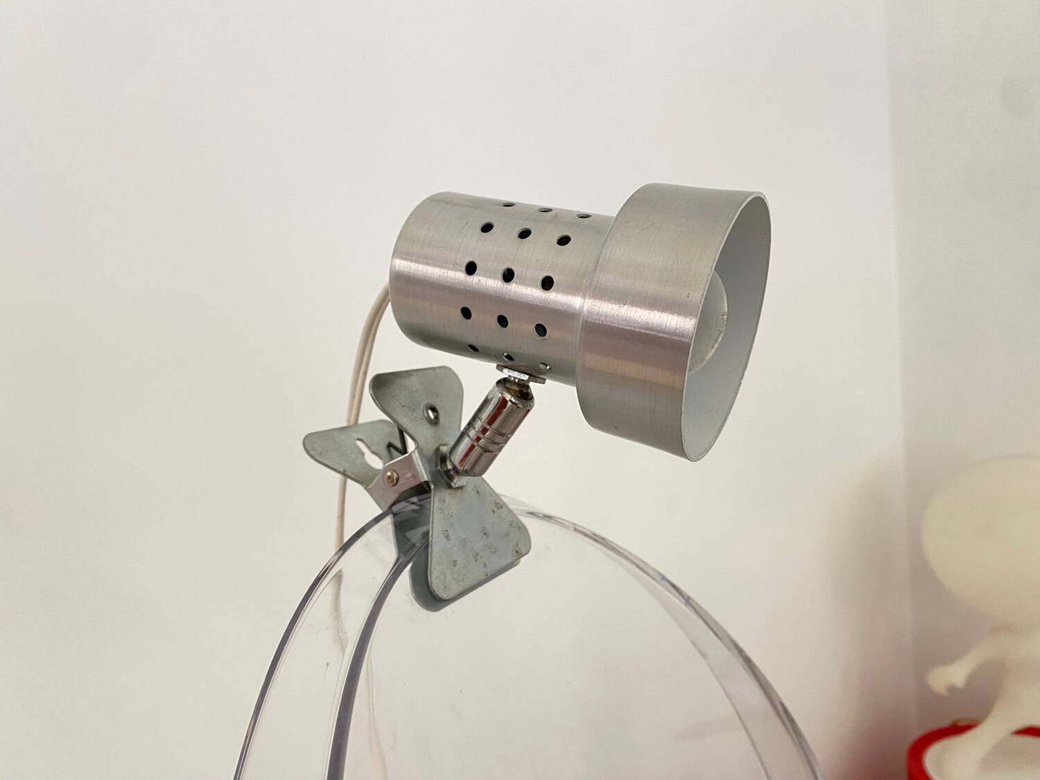 Wall lamp Mini perforated clip spot vintage design France 60s