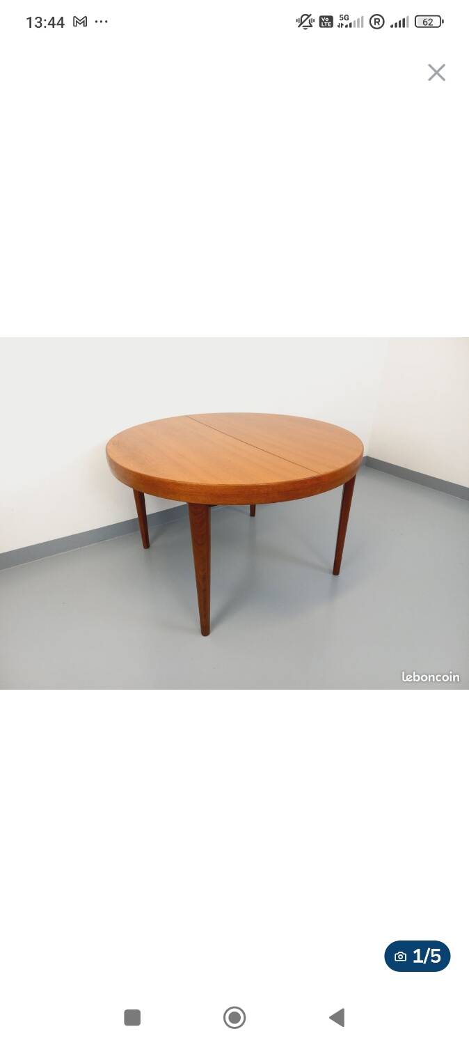 Table scandinave vintage teck