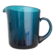 Carafe en verre bleu pétrole
