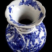 Japanese vase white blue 54cm bird JapanXIX