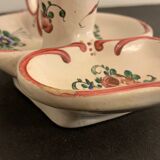 Candle holder or cellar rat in polychrome earthenware