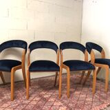 Set of 4 chairs Baumann model "gondola"
