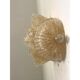 Set of Two Transparent and Gold Graniglia “Leaf” Murano Glass Wall Sconces