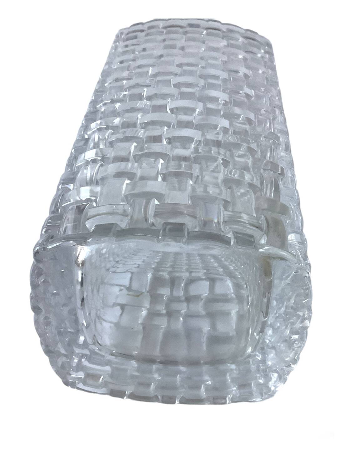 Grand vase maille osier en cristal