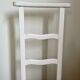 Chaise en bois paillée ancienne blanche