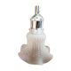Suspension opaline tulipe verre blanchi