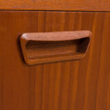 Danish mid century modern teak desk in teak with 4 drawers, 1960s