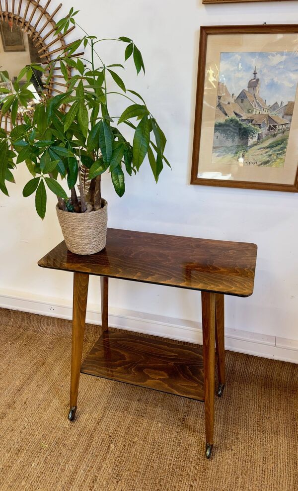 Desserte vintage sur roulettes – années 60