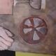 Lunch -Japanese painting on wood