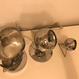 Set of 3 metal lamps to install "headlight type"