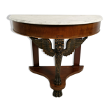 Empire demi lune sphinx console table
