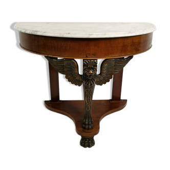 Empire demi lune sphinx console table